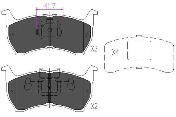 KAVO PARTS Комплект тормозных колодок, дисковый тормоз KBP-4516